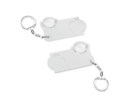 Chiphalter mit 1€-Chip und Lupe