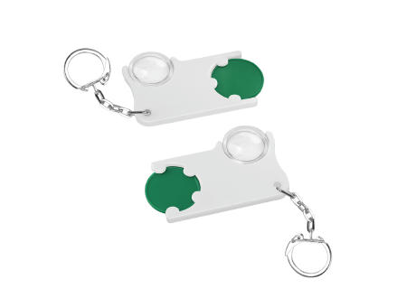 Chiphalter mit 1€-Chip und Lupe