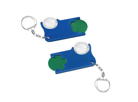 Chiphalter mit 1€-Chip und Lupe