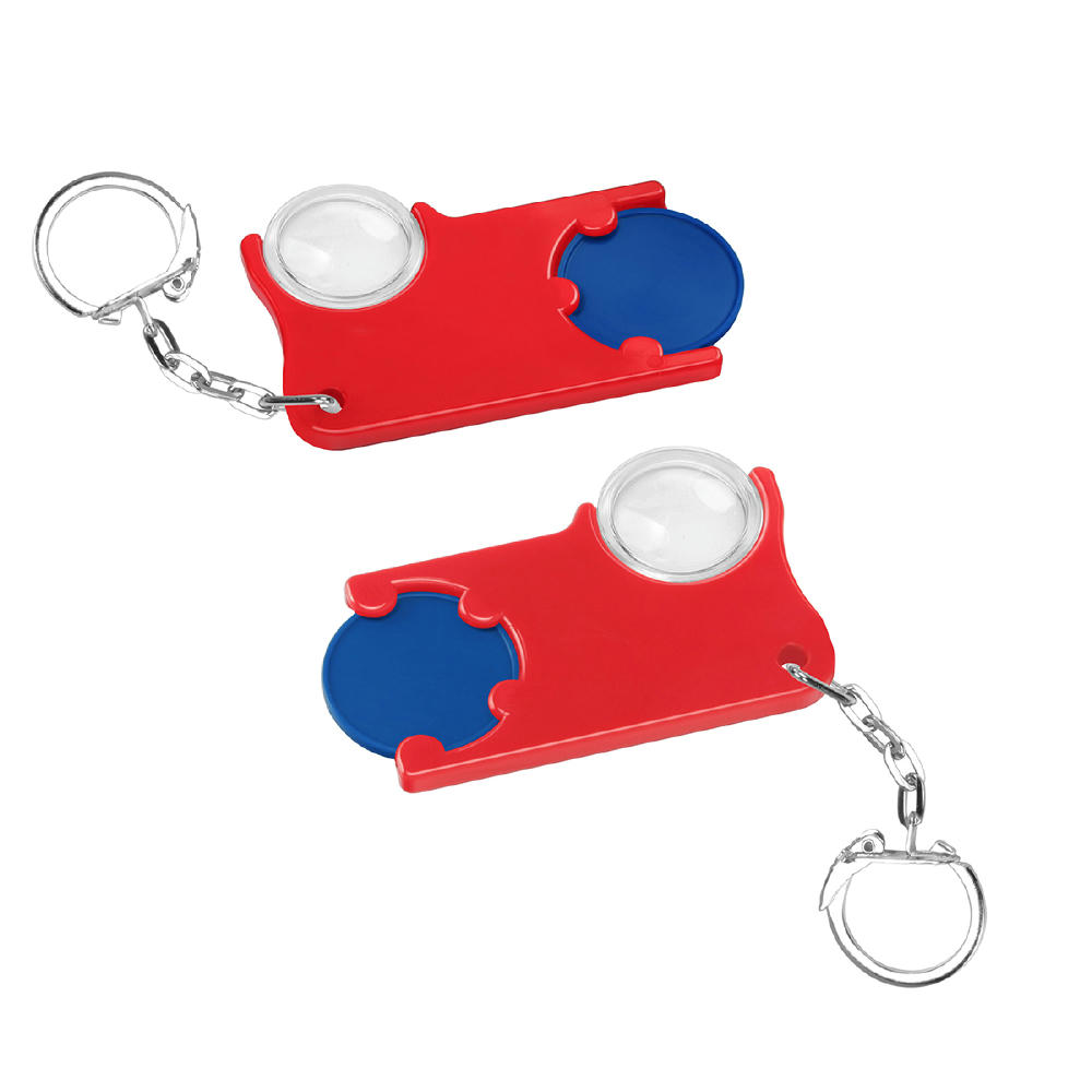 Chiphalter mit 1€-Chip und Lupe