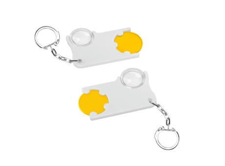 Chiphalter mit 1€-Chip und Lupe