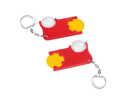 Chiphalter mit 1€-Chip und Lupe