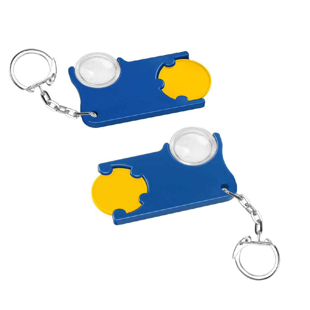 Chiphalter mit 1€-Chip und Lupe