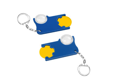 Chiphalter mit 1€-Chip und Lupe