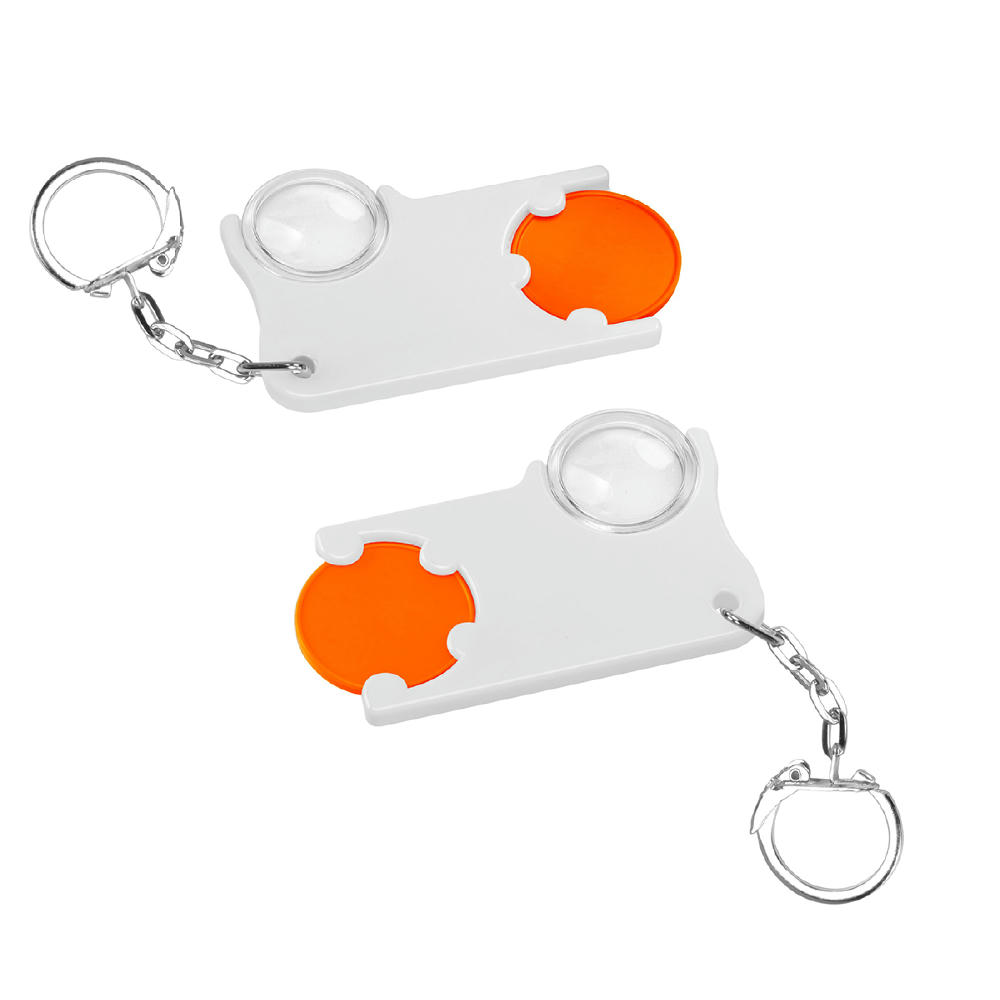 Chiphalter mit 1€-Chip und Lupe