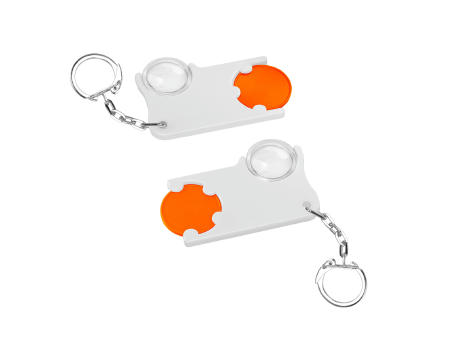 Chiphalter mit 1€-Chip und Lupe