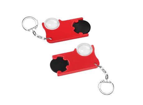 Chiphalter mit 1€-Chip und Lupe