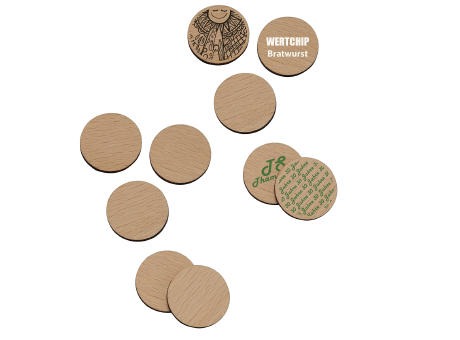 1€-Chip Holz