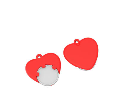 Chiphalter mit 1€-Chip "Herz"