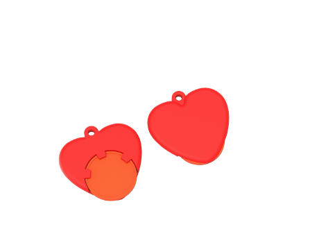 Chiphalter mit 1€-Chip "Herz"