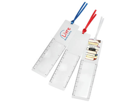 Lesezeichen mit Lupe