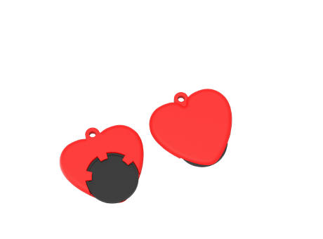 Chiphalter mit 1€-Chip "Herz"