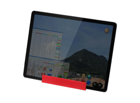 Smartphone-/Tabletständer mit Zettelbox und Köcher