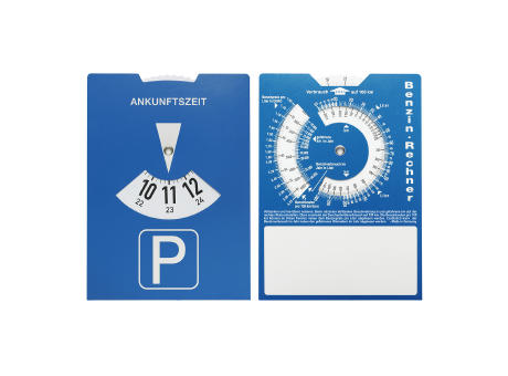 Kartonparkscheibe mit Benzinrechner