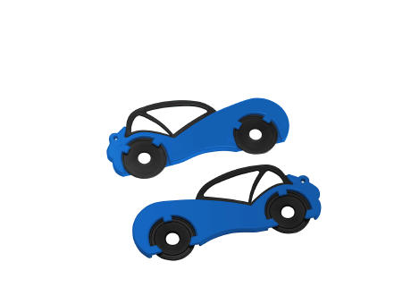 Chiphalter mit zwei 1€-Chips "Auto"