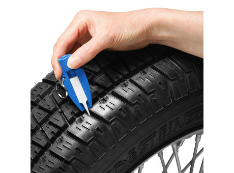 Reifenprofiltiefenmesser mit Ventilkappendreher