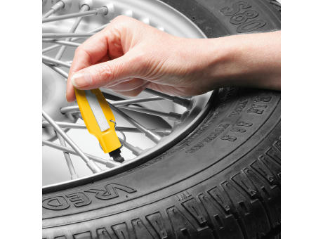 Reifenprofiltiefenmesser mit Ventilkappendreher