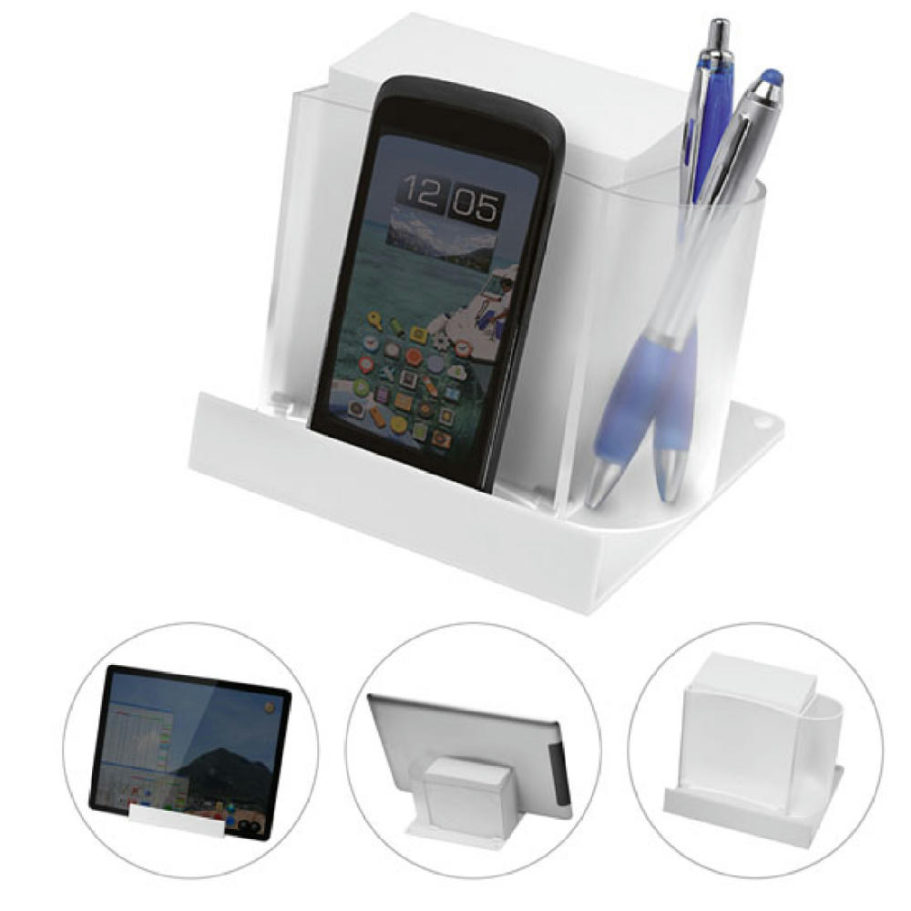 Smartphone-/Tabletständer mit Zettelbox