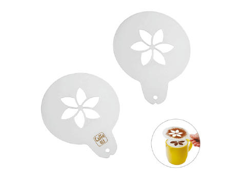 Cappuccino-Schablone "Blume"