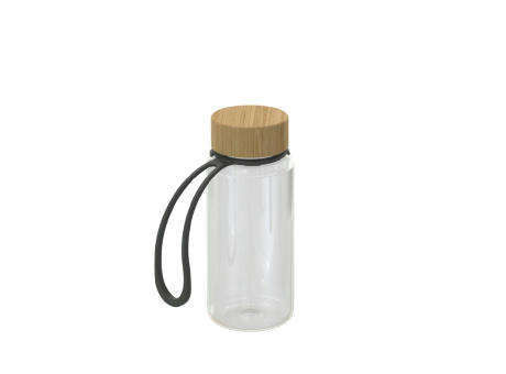 Trinkflasche "Natural" klar-transparent inkl. Strap 0,4 l