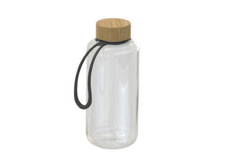 Trinkflasche "Natural" klar-transparent inkl. Strap 1,0 l