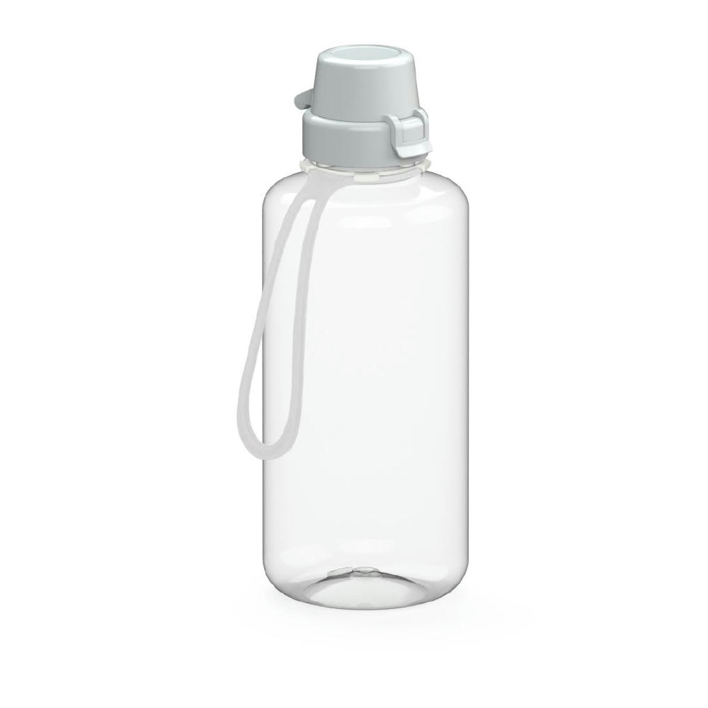 Trinkflasche "School" klar-transparent inkl. Strap 1,0 l