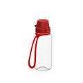 Trinkflasche "School" klar-transparent inkl. Strap 0,4 l