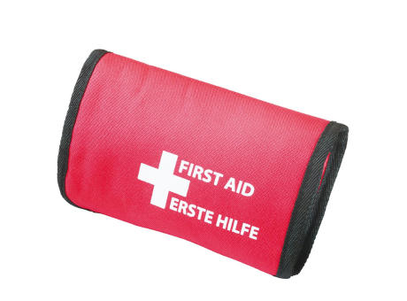 First Aid Kit - Erste Hilfe Set, 12-teilig, deutsche Markenware (blau,  Gemischt, 130g) als Werbegeschenke Auf