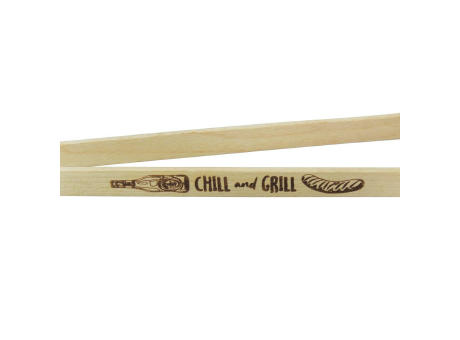 Holz-Grillzange "Opener" mit Kapselheber, 43 cm