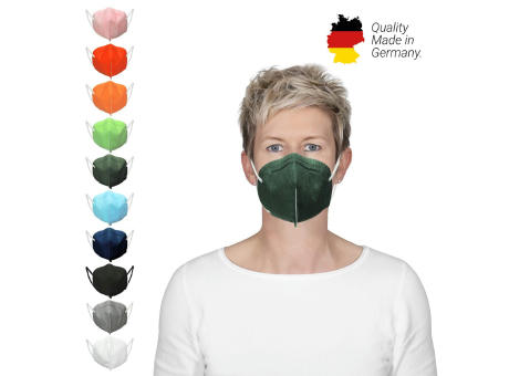 Atemschutzmaske "Colour" 10er Set + Maskenhalter "Helm" 2er