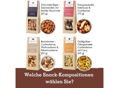 2 Premium Snacks im Baumwollsäckchen