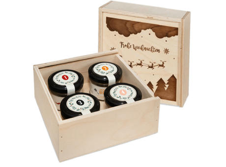 Adventskalender mit 4 Weihnachts-Spezialitäten