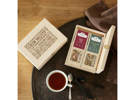 2 Tee Spezialitäten in der Birkenholzbox