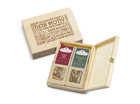 2 Tee Spezialitäten in der Birkenholzbox