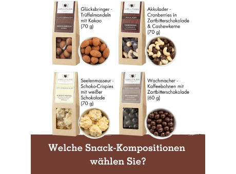 2 Premium Snacks im Geschenkkarton (versandfähig)