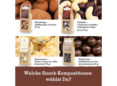 2 Premium Snacks im Baumwollsäckchen