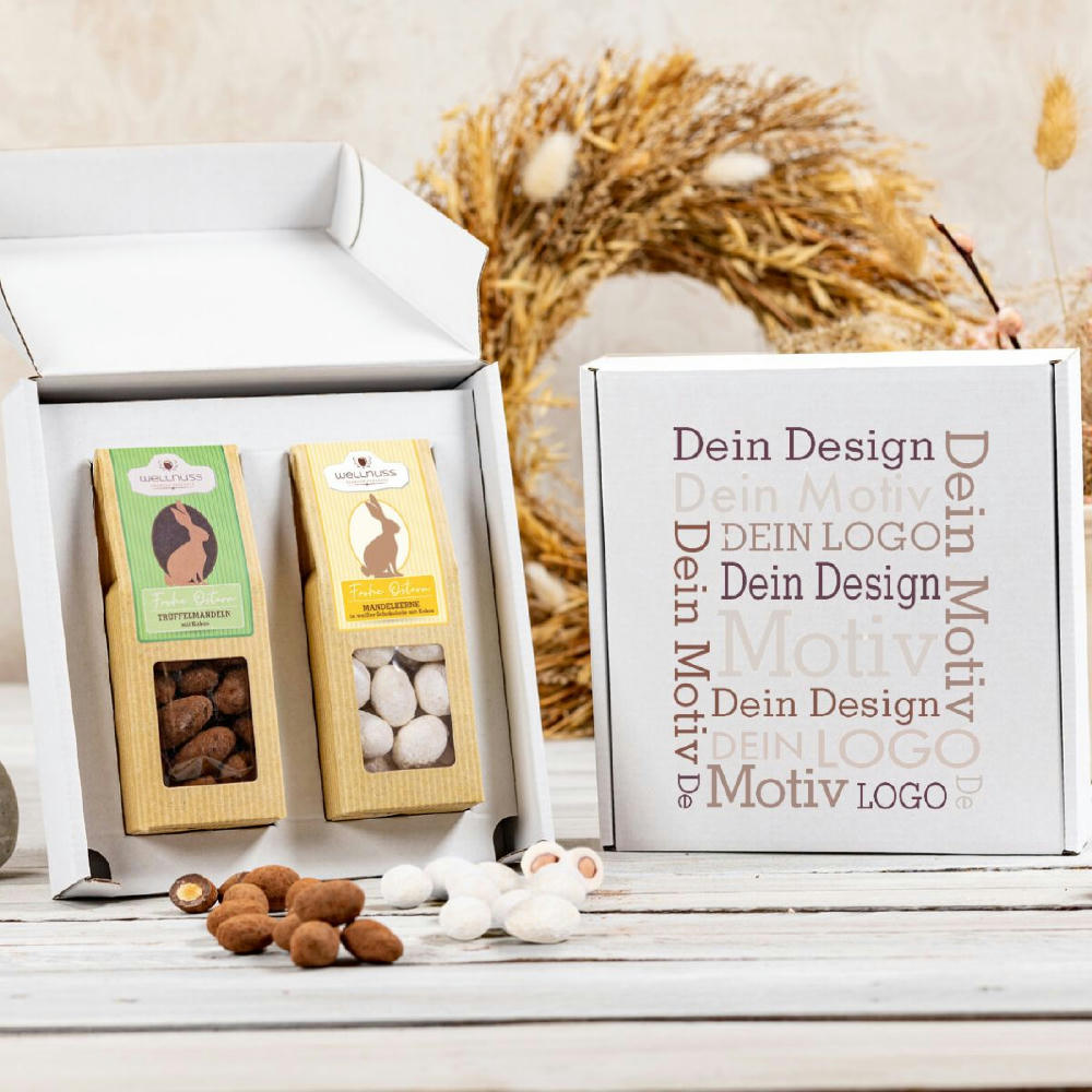 Geschenkkarton mit 2 Premium Snacks - Oster-Edition