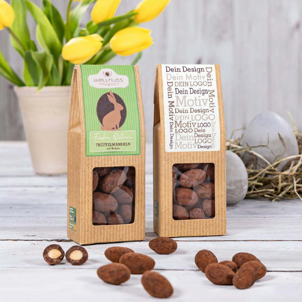 Oster-Edition - Faltschachtel - Trüffelmandeln mit Kakao