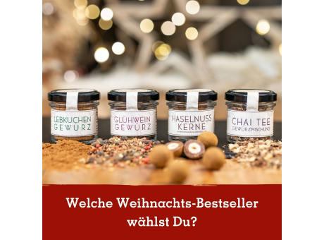 Geschenkkarton mit 4 Weihnachts-Spezialitäten im Glas