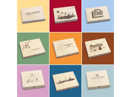 2 Premium Snacks in der Birkenholzbox