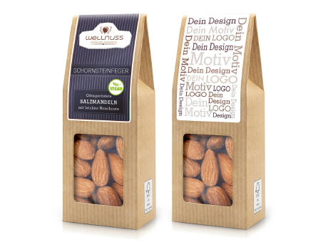 Faltschachtel -  Schornsteinfeger - Ofengeröstete Salzmandeln mit leichter Rauchnote