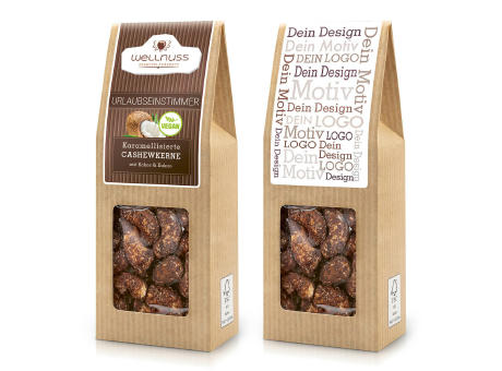 Faltschachtel - Urlaubseinstimmer - Karamellisierte Cashewkerne mit Kokos & Kakao
