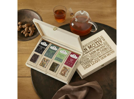 4 Tee Spezialitäten in der Birkenholzbox