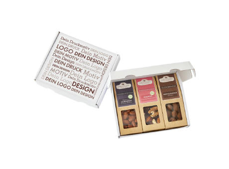 Geschenkkarton mit 3 Premium Snacks