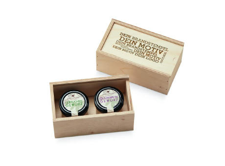 Gourmetkästchen mit 2 Weihnachts-Spezialitäten im Glas