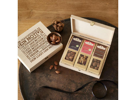 3 Premium Snacks der Birkenholzbox