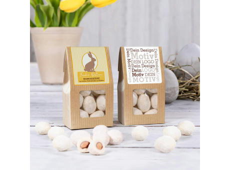 Oster-Edition - Mini Faltschachtel - Kokosmandeln in weißer Schokolade