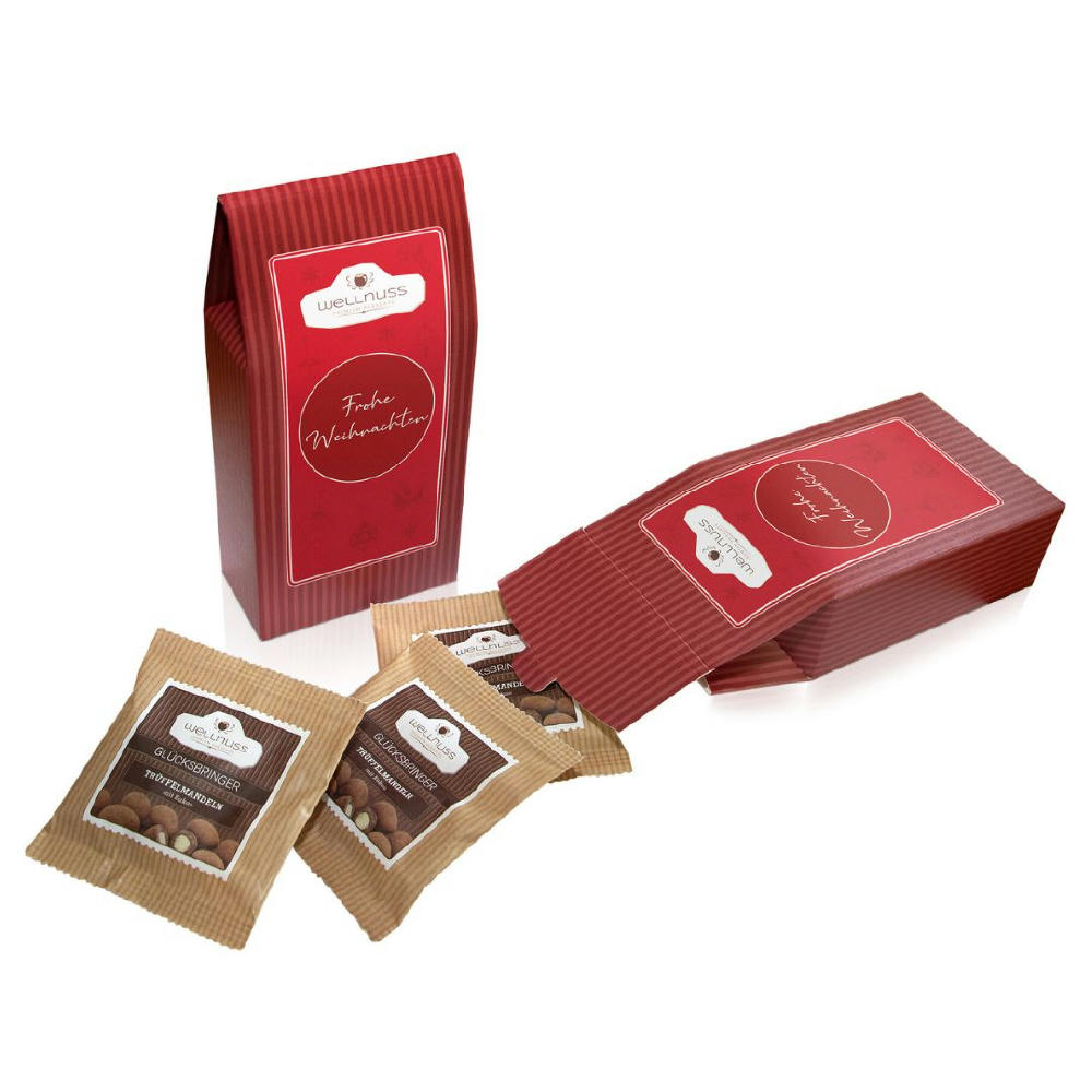 Maxi Faltschachtel gefüllt mir 6 Premium Flowpacks - Weihnachts-Edition