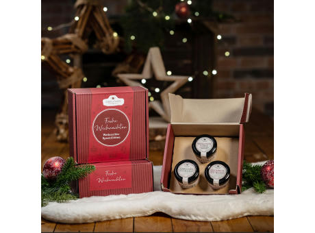 Geschenkkarton mit 3 Weihnachts-Spezialitäten im Glas