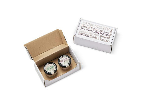 Geschenkkarton mit 2 Weihnachts-Spezialitäten im Glas